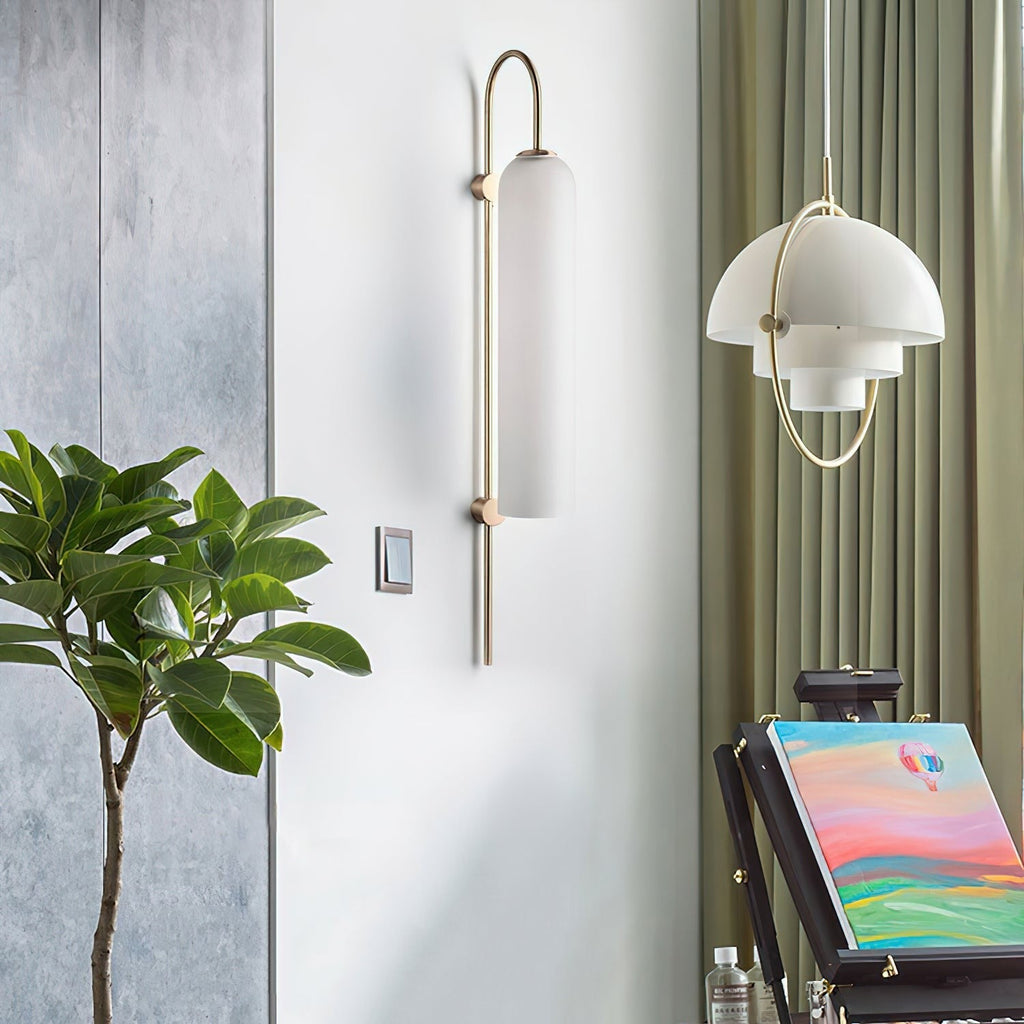 Lumea Frosted Glass Wall Light, Hardwired Wall Sconce, detail 20
