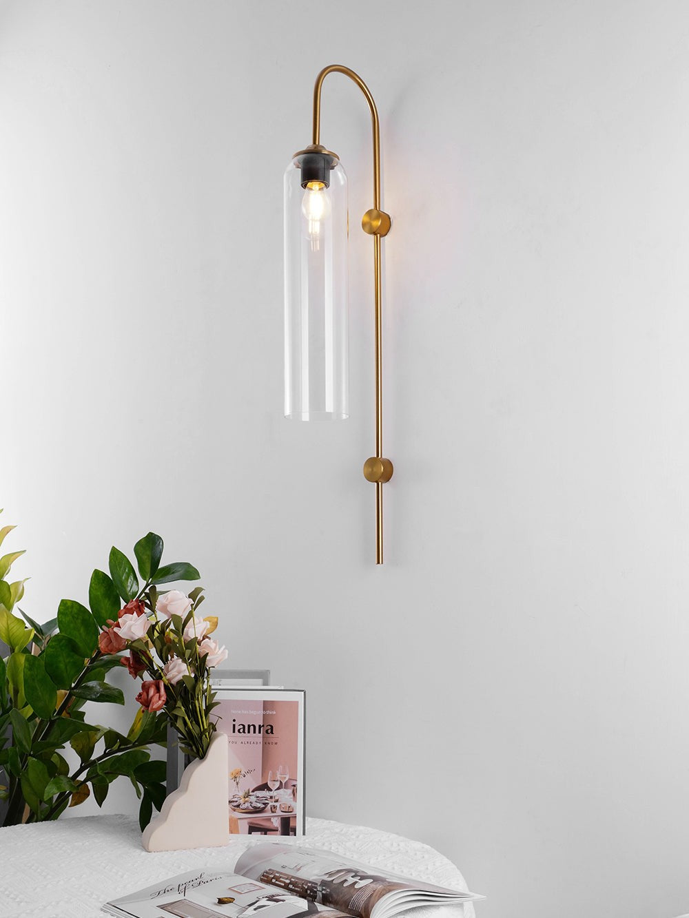 Lumea Frosted Glass Wall Light, Hardwired Wall Sconce, detail 71