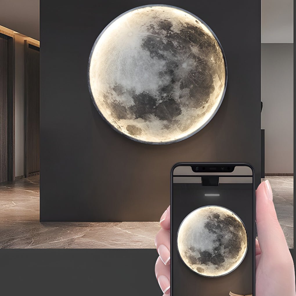 Lunar Moon Dimmable LED Contemporary Wall Light Wall Fixtures Lighting Wall Fixtures, Hardwired Wall Sconce, detail 6
