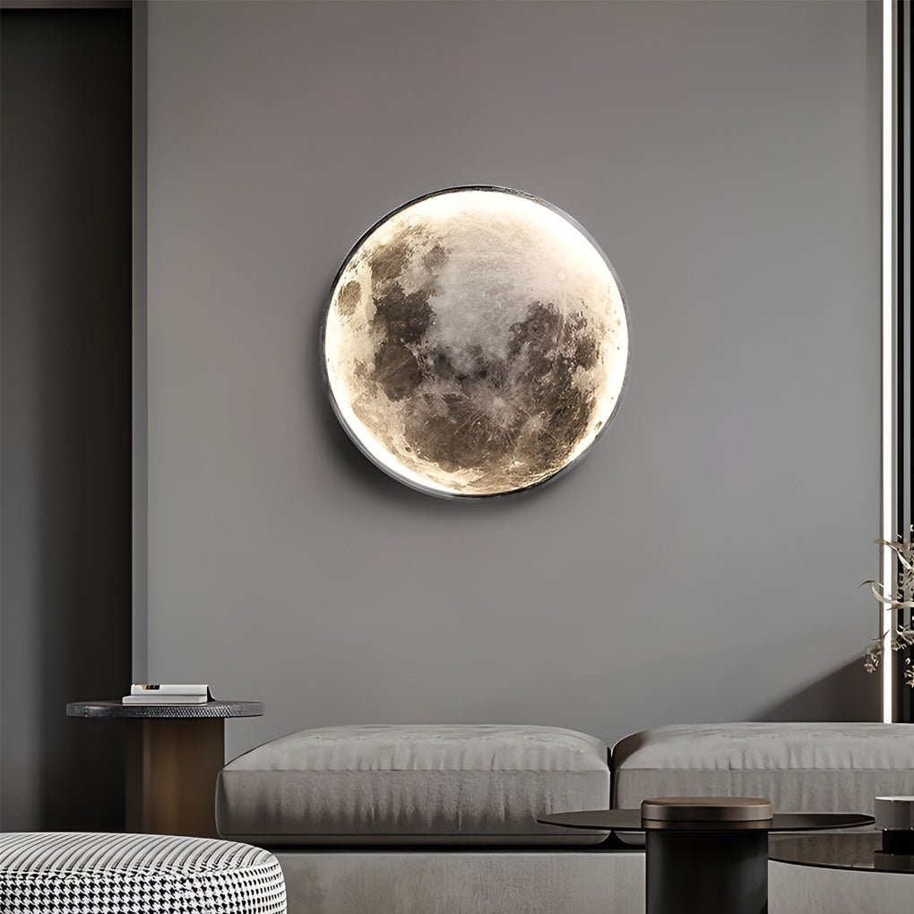 Lunar Moon Dimmable LED Contemporary Wall Light Wall Fixtures Lighting Wall Fixtures, Hardwired Wall Sconce, detail 2