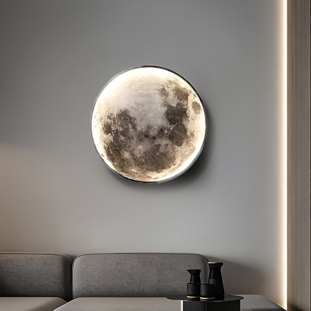 Lunar Moon Dimmable LED Contemporary Wall Light Wall Fixtures Lighting Wall Fixtures, Hardwired Wall Sconce, detail 3