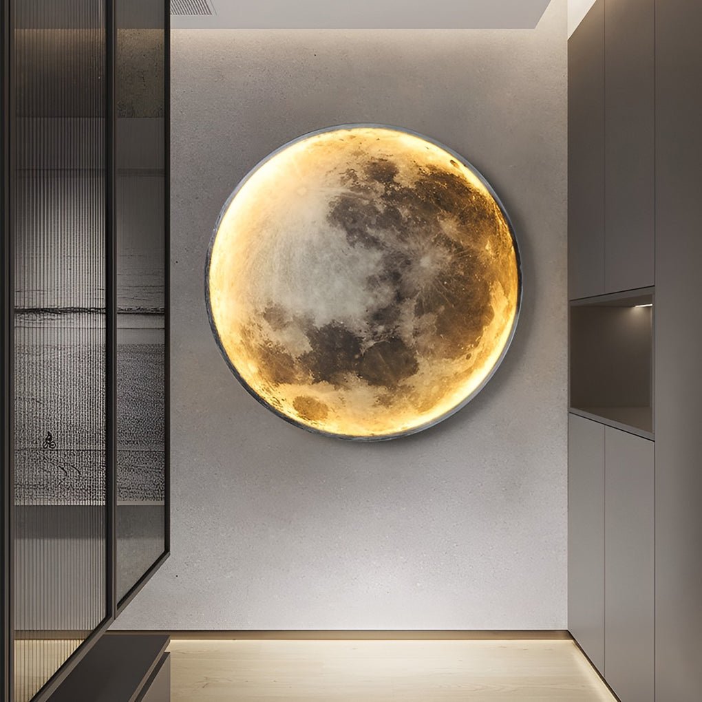 Lunar Moon Dimmable LED Contemporary Wall Light Wall Fixtures Lighting Wall Fixtures, Hardwired Wall Sconce, detail 4