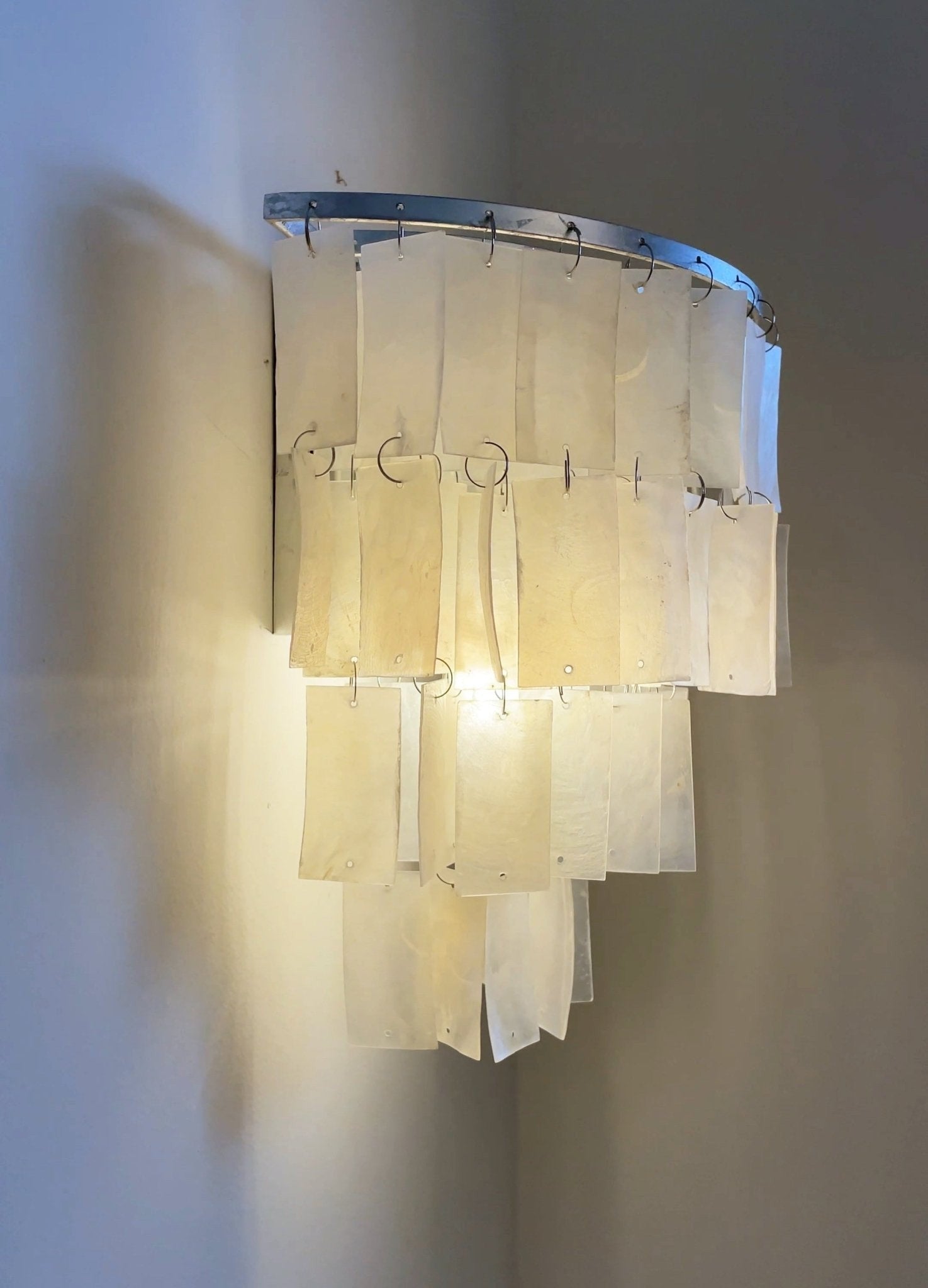 Lunara Shell Cascade Wall Light, Hardwired Wall Sconce, detail 15