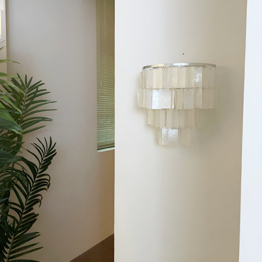 Lunara Shell Cascade Wall Light, Hardwired Wall Sconce, detail 23
