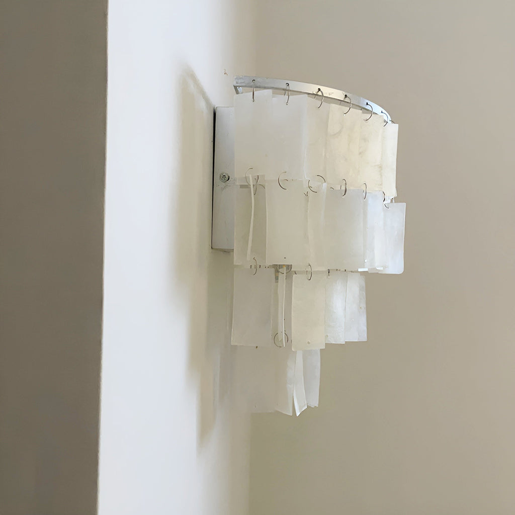 Lunara Shell Cascade Wall Light, Hardwired Wall Sconce, detail 26
