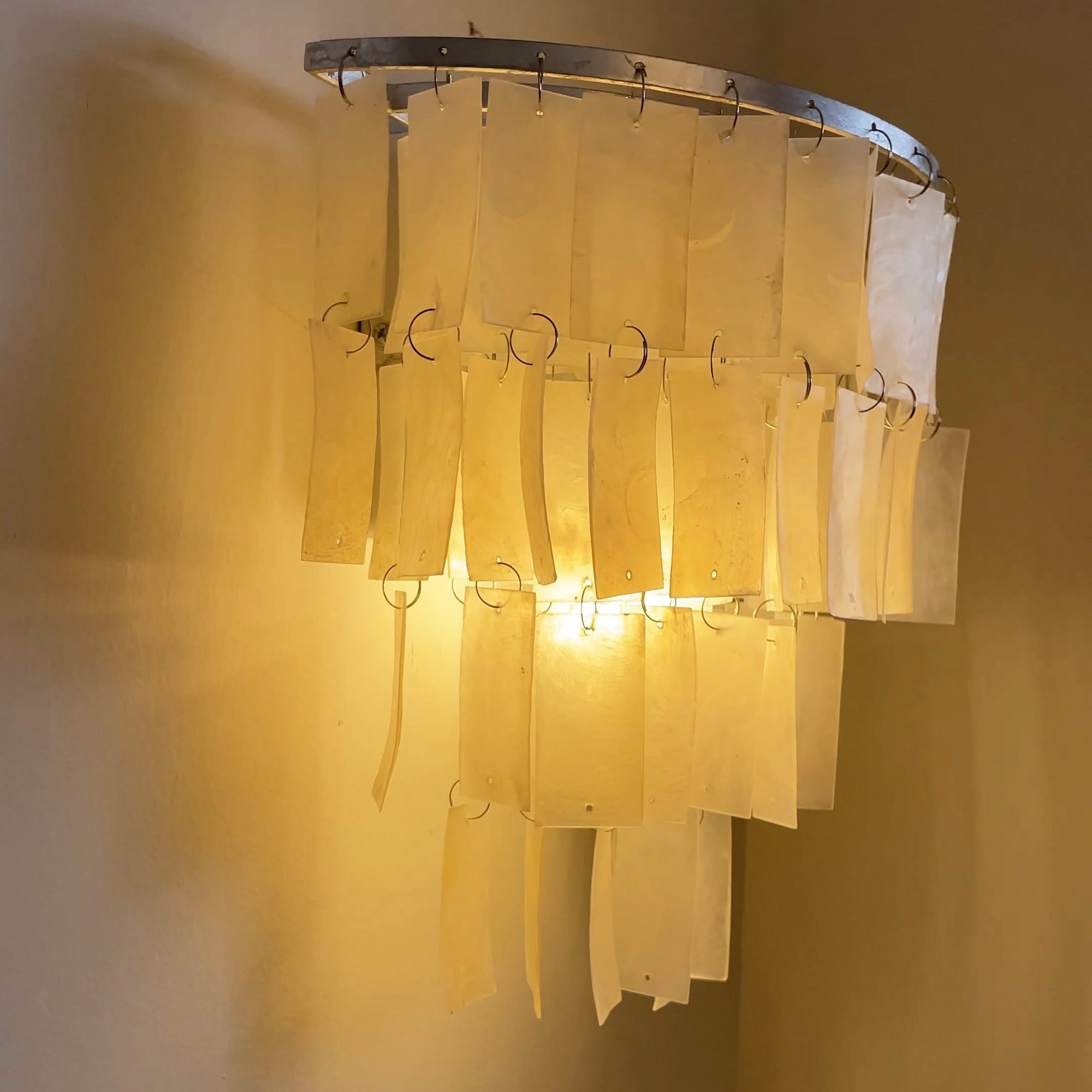 Lunara Shell Cascade Wall Light, Hardwired Wall Sconce, detail 27
