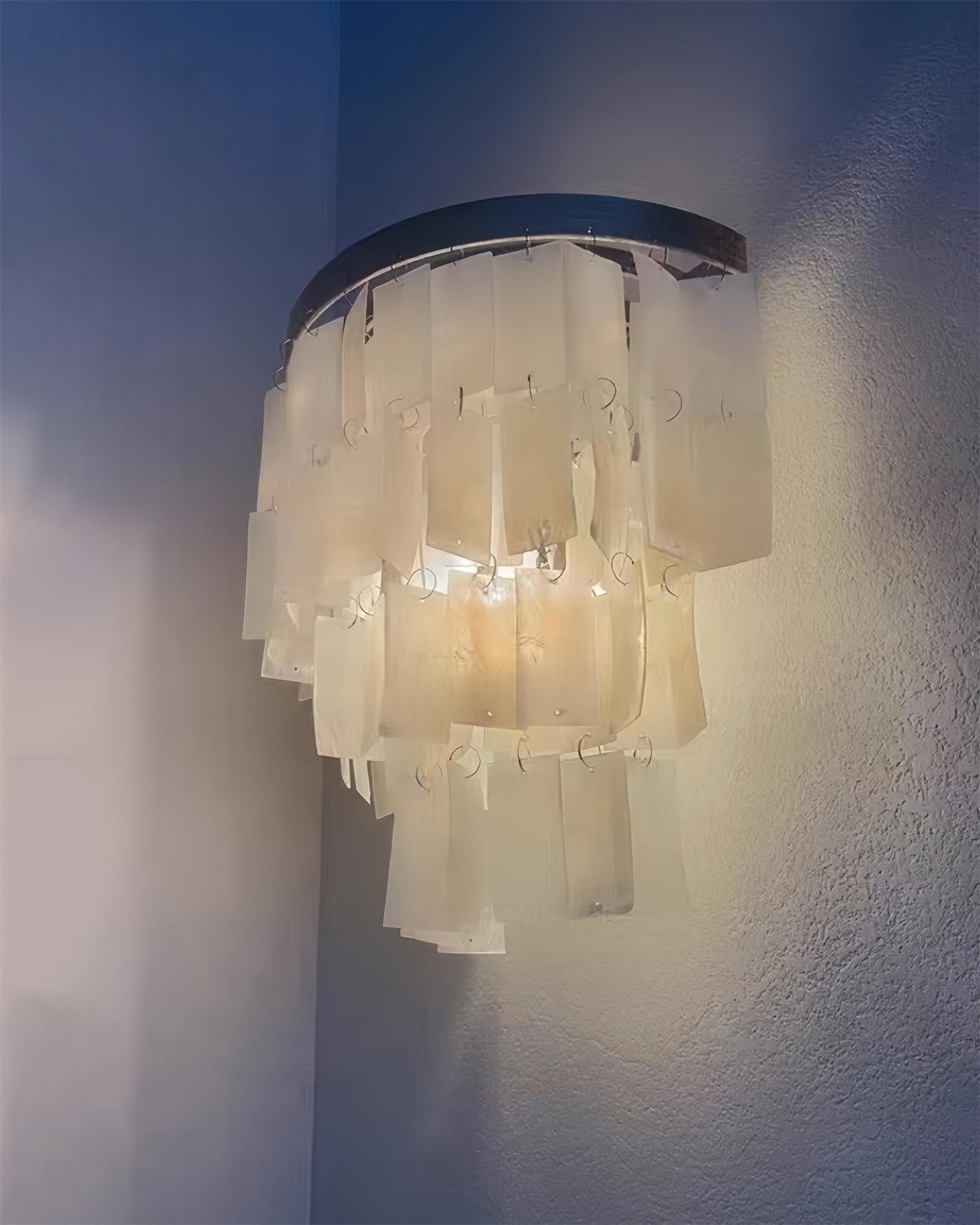 Lunara Shell Cascade Wall Light, Hardwired Wall Sconce, detail 31