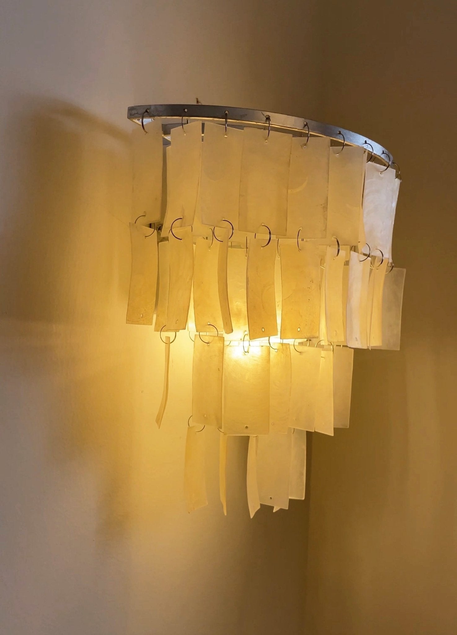 Lunara Shell Cascade Wall Light, Hardwired Wall Sconce, detail 7