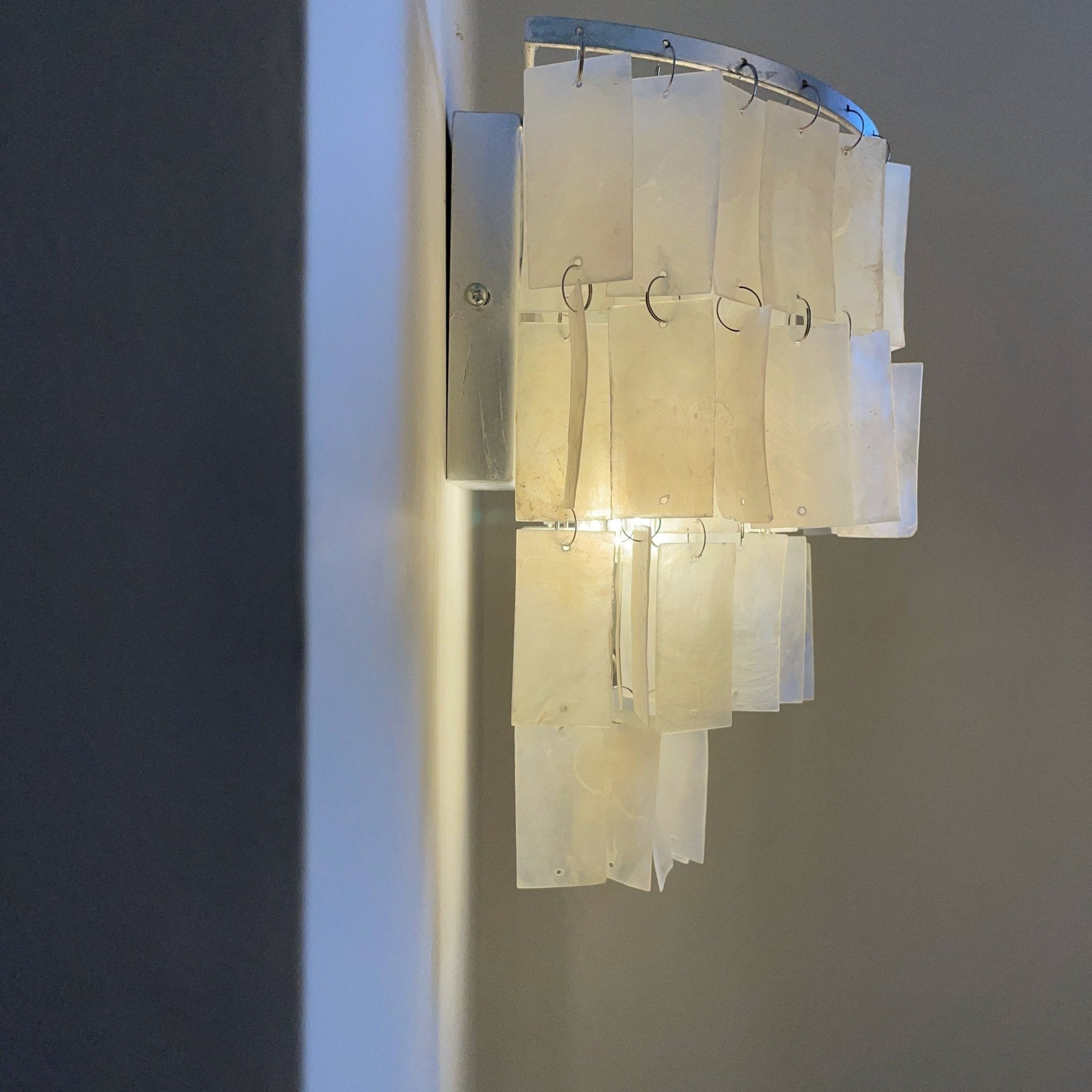Lunara Shell Cascade Wall Light, Hardwired Wall Sconce, detail 8