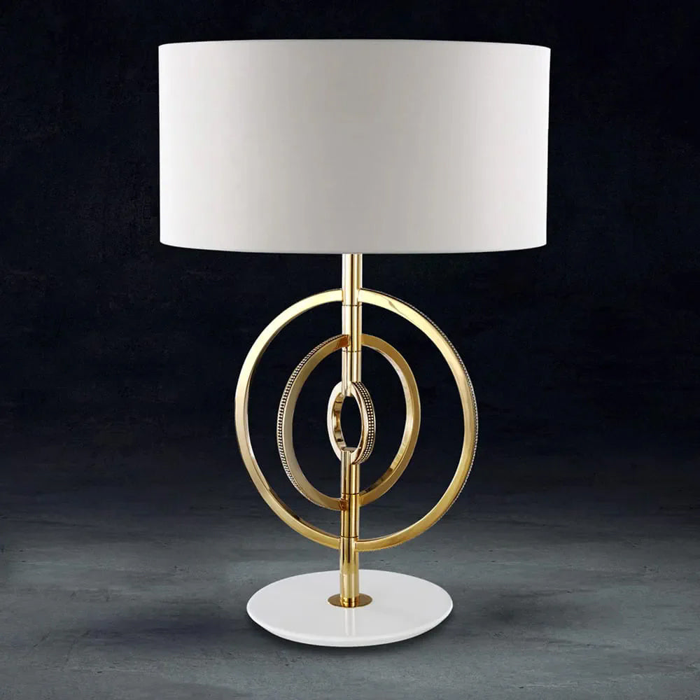 Premium 24 Carat Gold Plated Crystal Table Light, Bedside Table Lamp, Height 64 cm