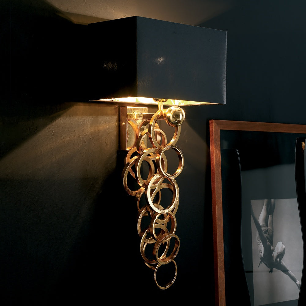 Premium Contemporary Italian Gold Wall Light, Bedroom Wall Sconce, height 66 cm