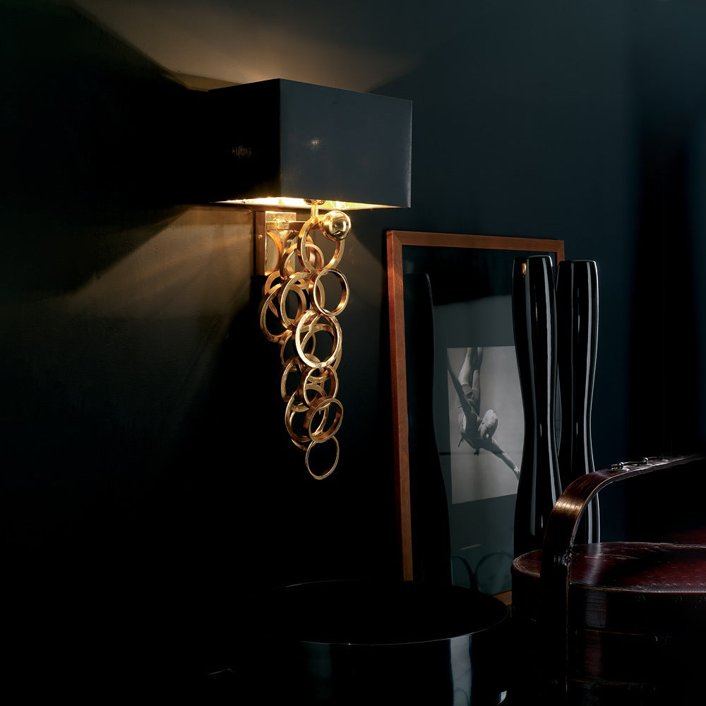 Premium Contemporary Italian Gold Wall Light, Bedroom Wall Sconce, detail 4