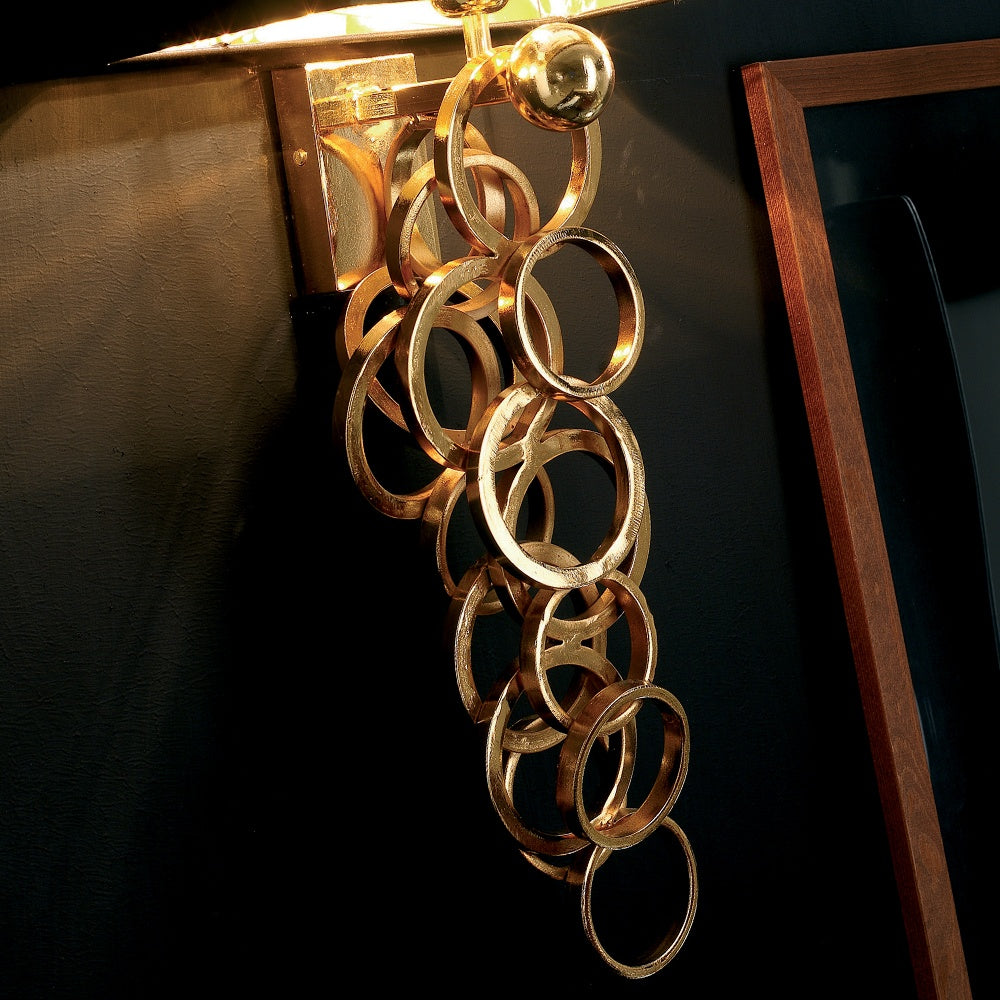 Premium Contemporary Italian Gold Wall Light, Bedroom Wall Sconce, detail 2