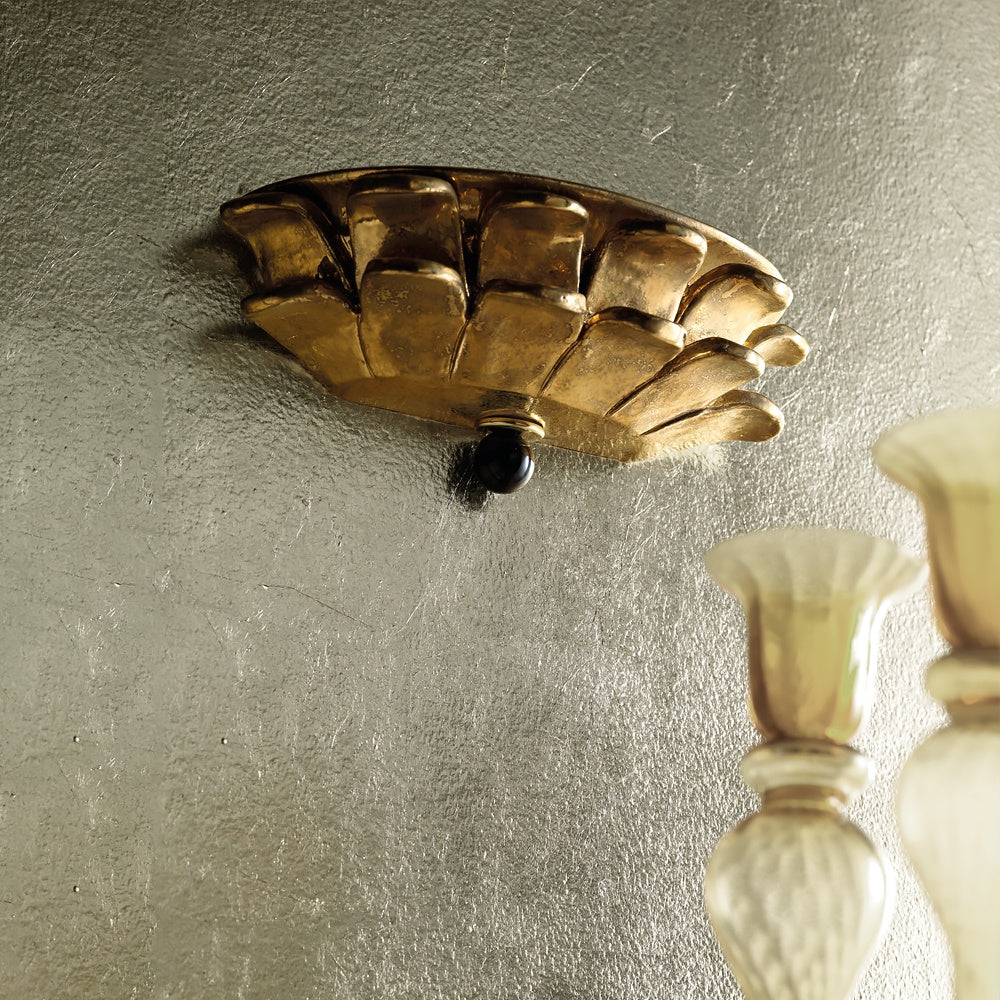 Premium Gold Plated Timeless Italian Wall Light, Bedroom Wall Sconce, detail 3