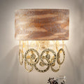 Premium Hand Made Gold Glass Italian Wall Light, Bedroom Wall Sconce, Height 50 cm