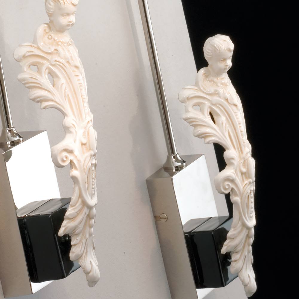Premium Majolica Contemporary Italian Wall Light, Bedroom Wall Sconce, detail 3