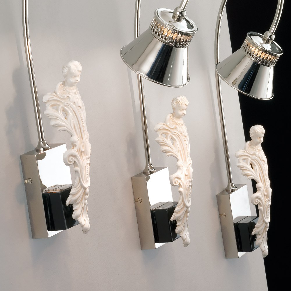 Premium Majolica Contemporary Italian Wall Light, Bedroom Wall Sconce, detail 4