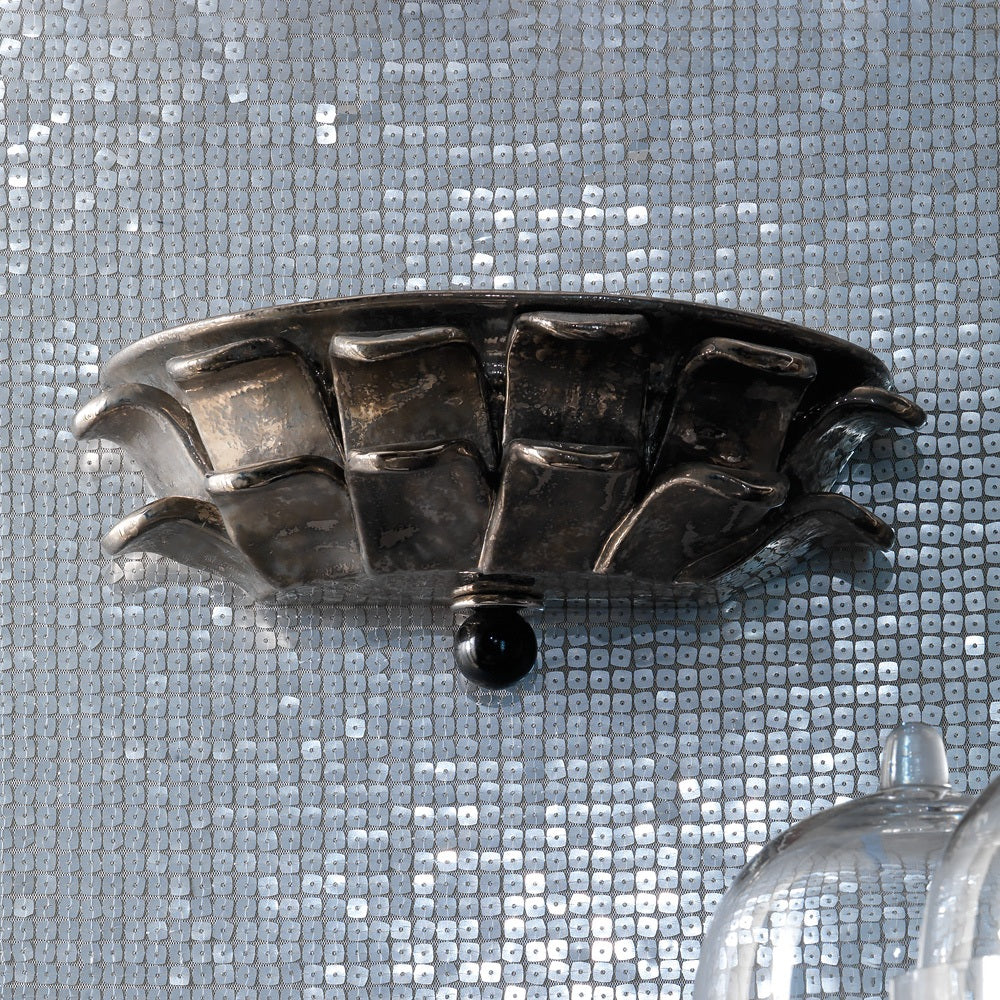 Premium Platinum Plated Timeless Italian Wall Light, Bedroom Wall Sconce, 1 x 78 mm