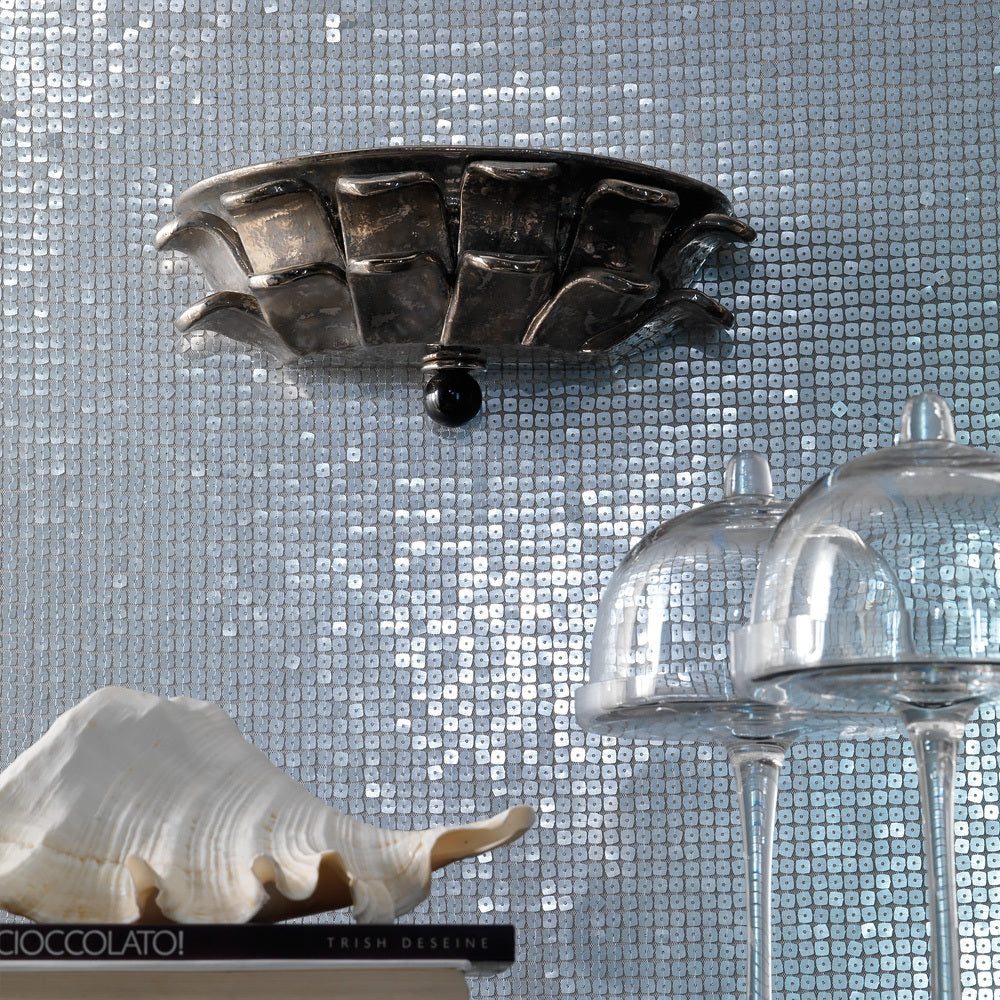 Premium Platinum Plated Timeless Italian Wall Light, Bedroom Wall Sconce, detail 3