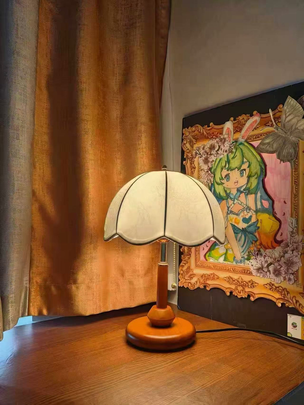 Marielle Vintage Wood Table Lamp｜Tianguang Light