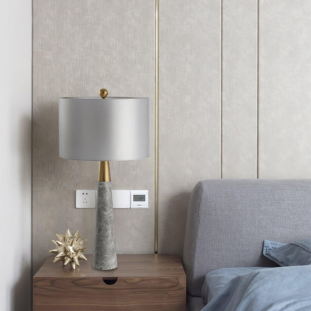 Marvella Marble Base Table Light, Bedside Table Lamp, detail 17