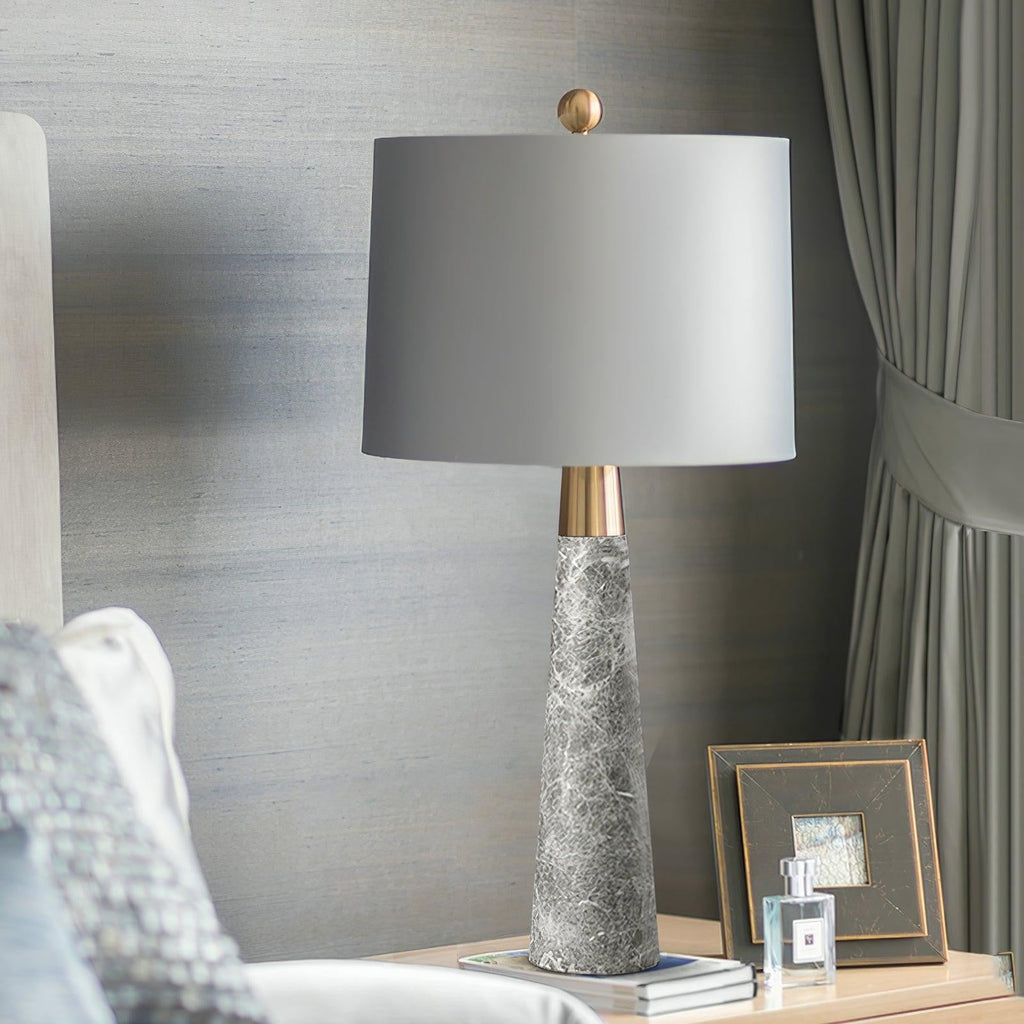 Marvella Marble Base Table Light, Bedside Table Lamp, detail 5