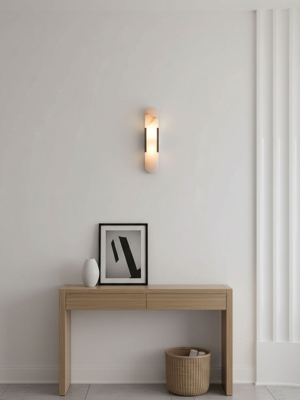 Melange Alabaster Wall Light, Bedroom Wall Sconce, detail 11