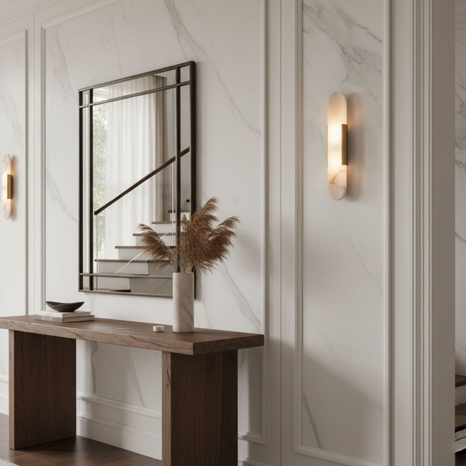 Melange Alabaster Wall Light, Bedroom Wall Sconce, detail 14