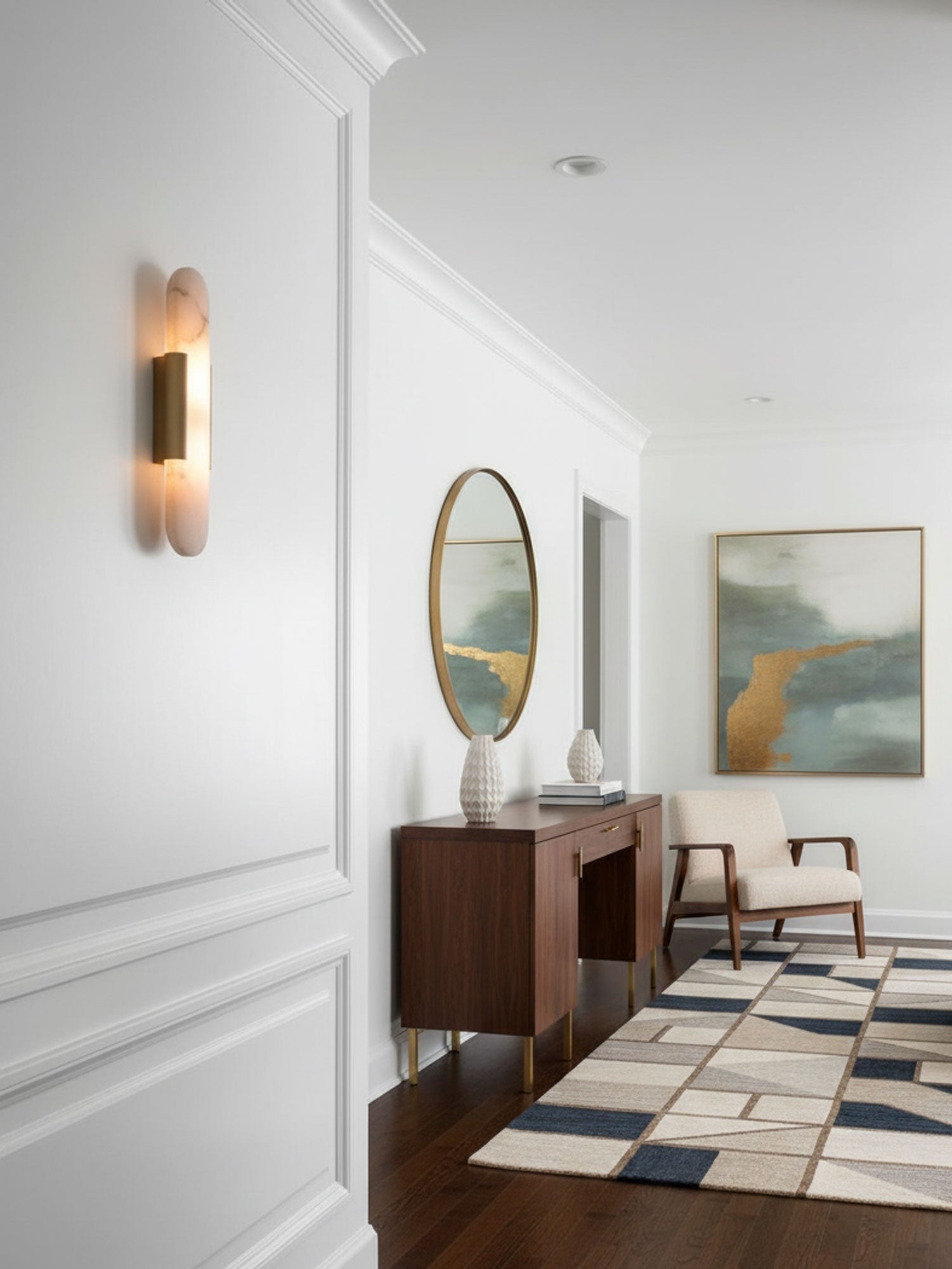Melange Alabaster Wall Light, Bedroom Wall Sconce, detail 15