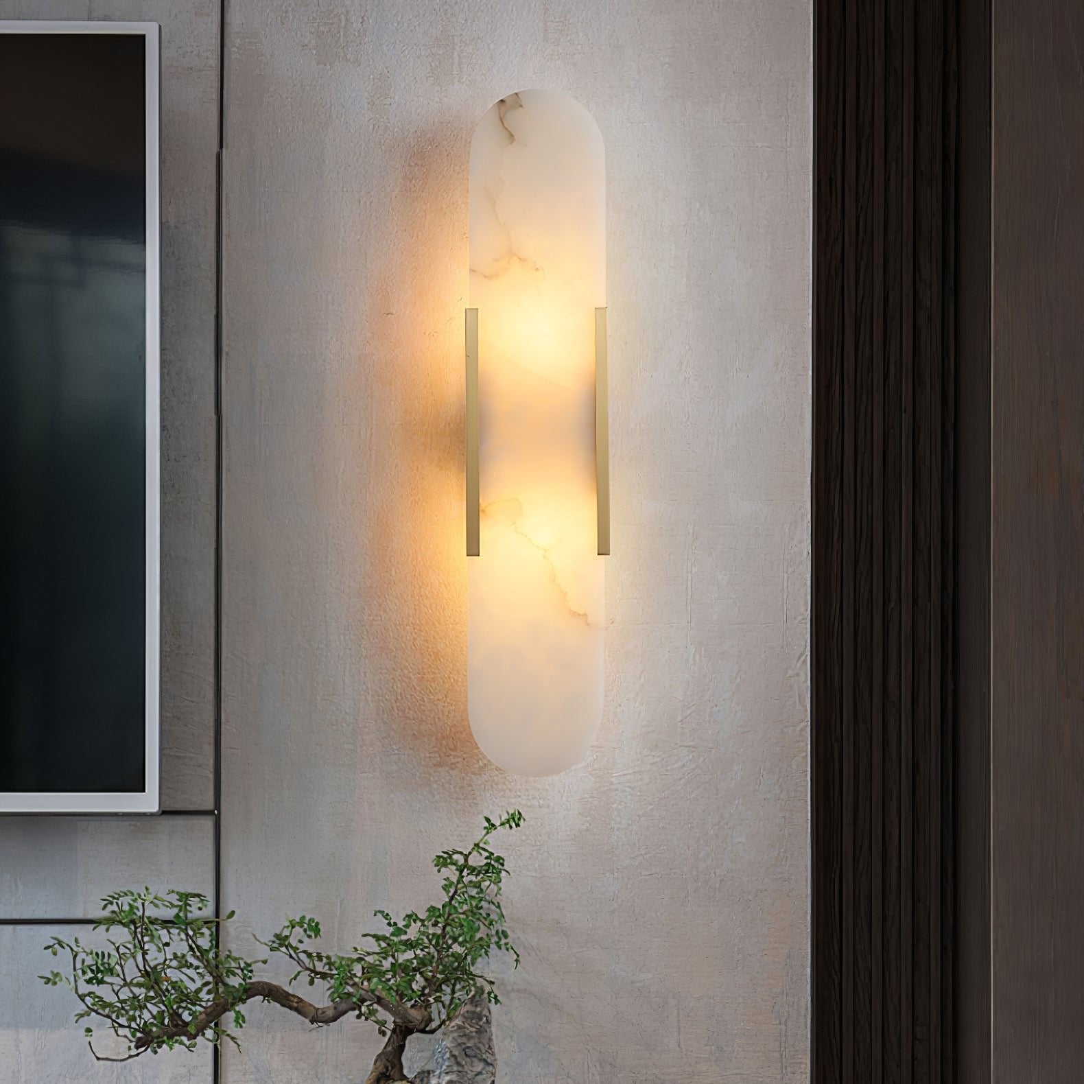 Melange Alabaster Wall Light, Bedroom Wall Sconce, detail 16