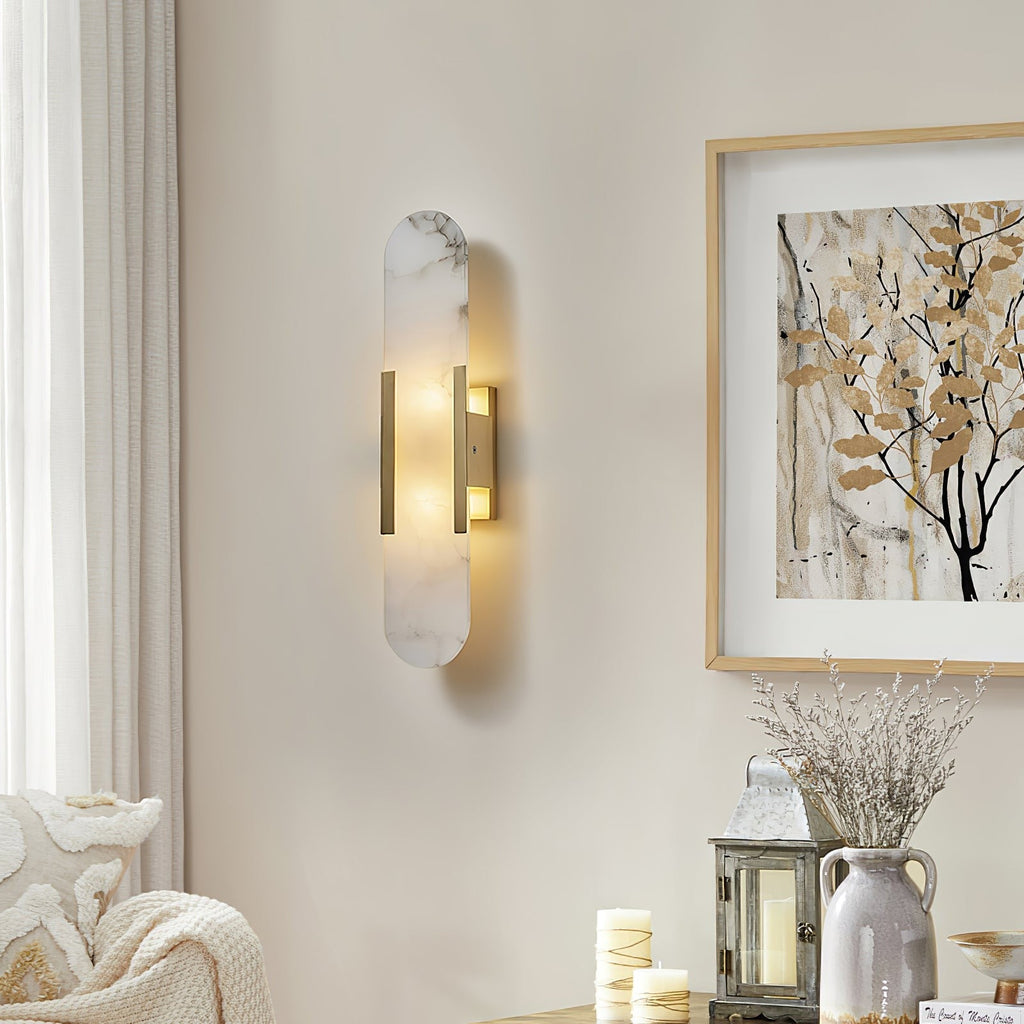 Melange Alabaster Wall Light, Bedroom Wall Sconce, detail 17