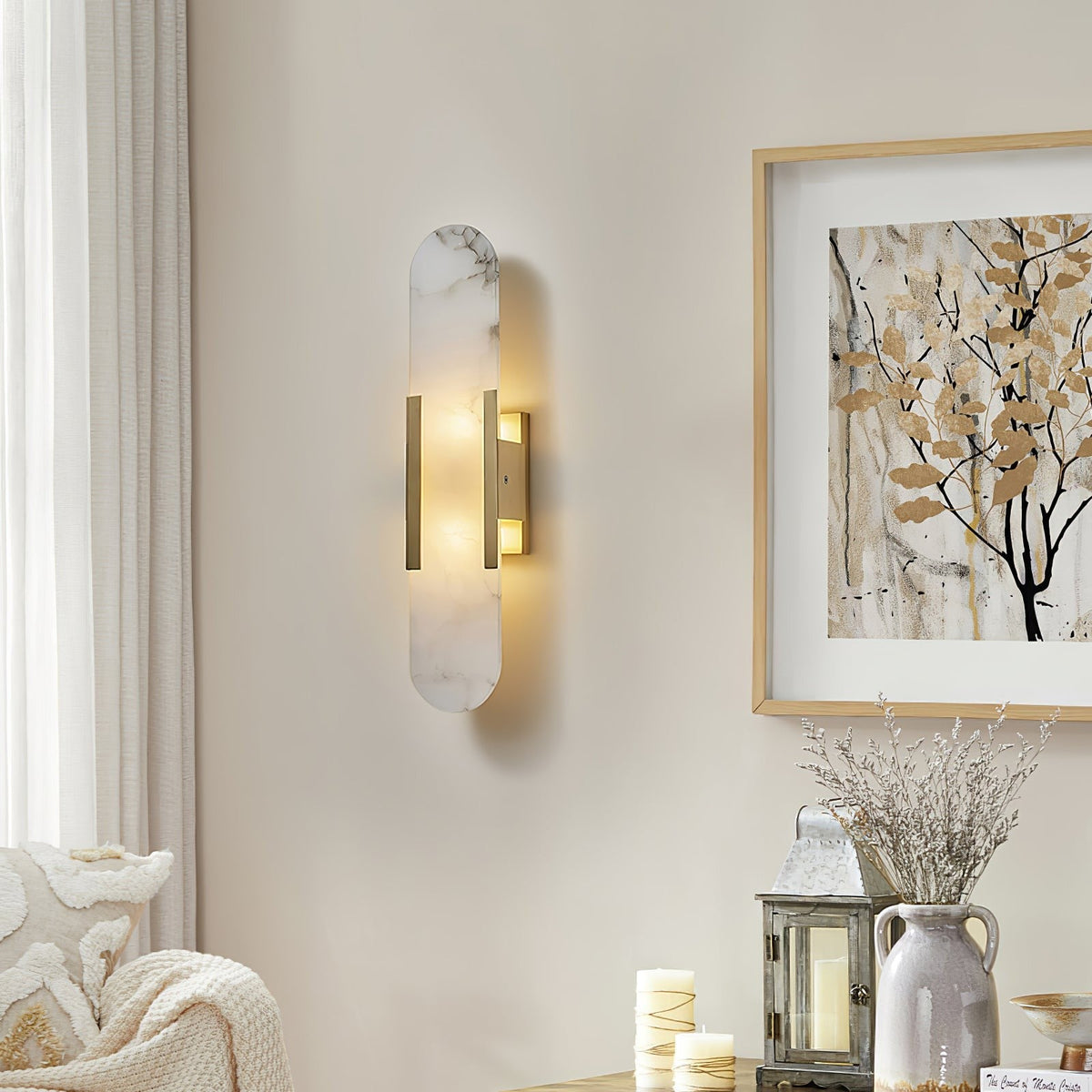 Melange Alabaster Wall Light, Bedroom Wall Sconce, detail 17