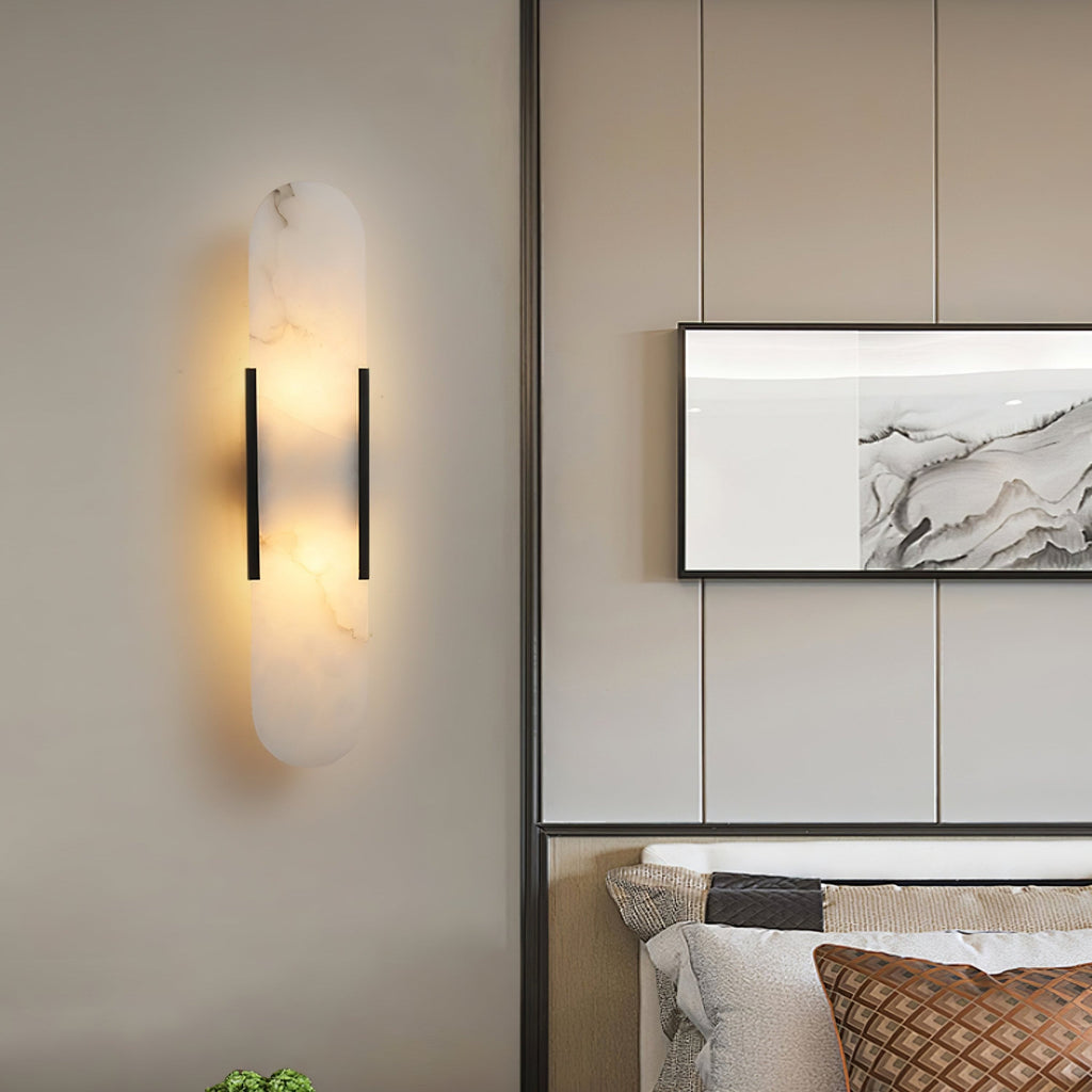 Melange Alabaster Wall Light, Bedroom Wall Sconce, detail 18