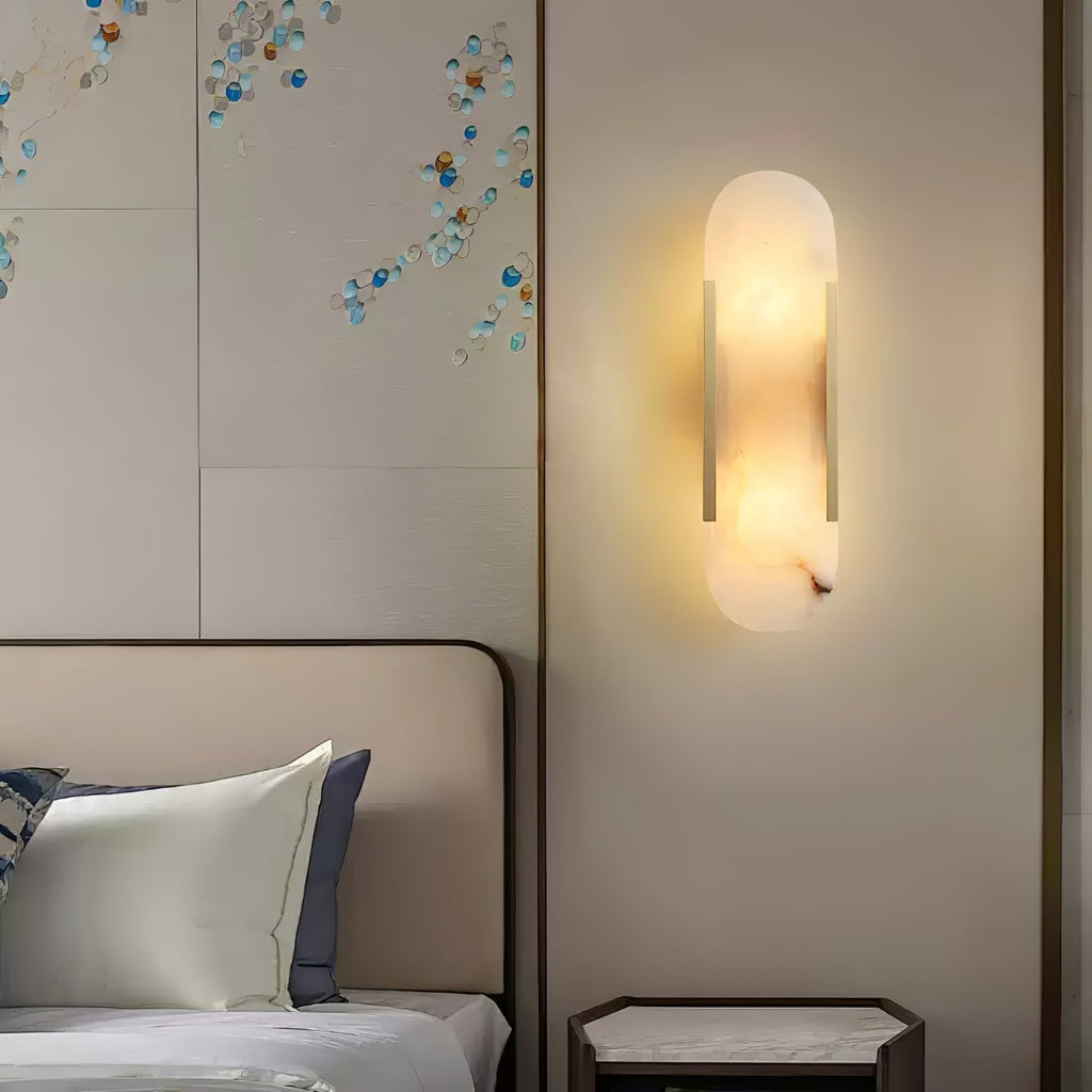 Melange Alabaster Wall Light, Bedroom Wall Sconce, detail 21