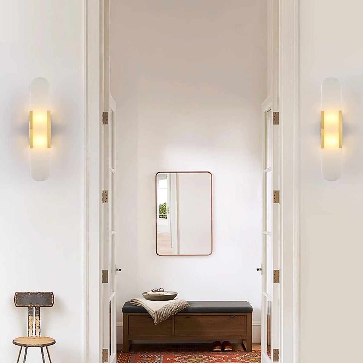 Melange Alabaster Wall Light, Bedroom Wall Sconce, detail 23