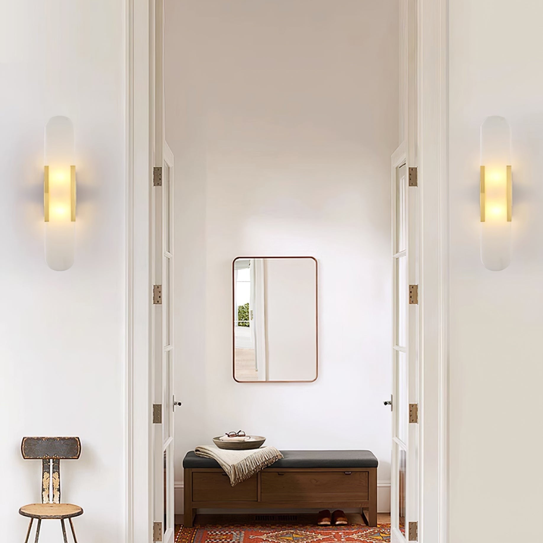 Melange Alabaster Wall Light, Bedroom Wall Sconce, detail 23
