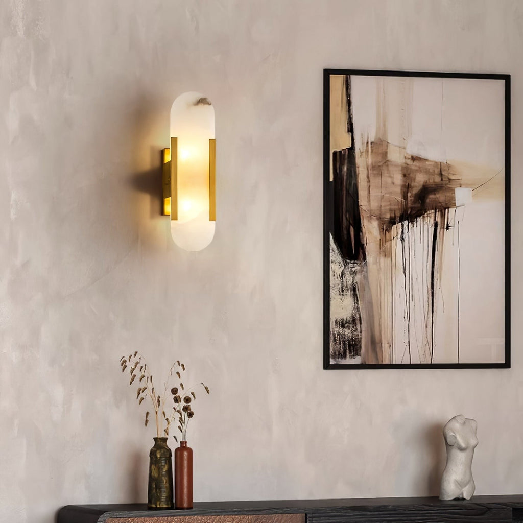 Melange Alabaster Wall Light, Bedroom Wall Sconce, detail 36