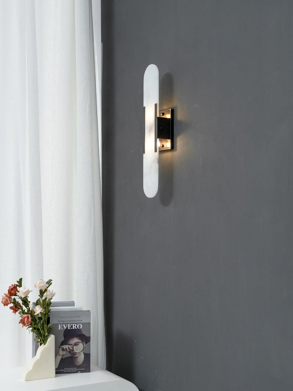 Melange Alabaster Wall Light, Bedroom Wall Sconce, detail 44