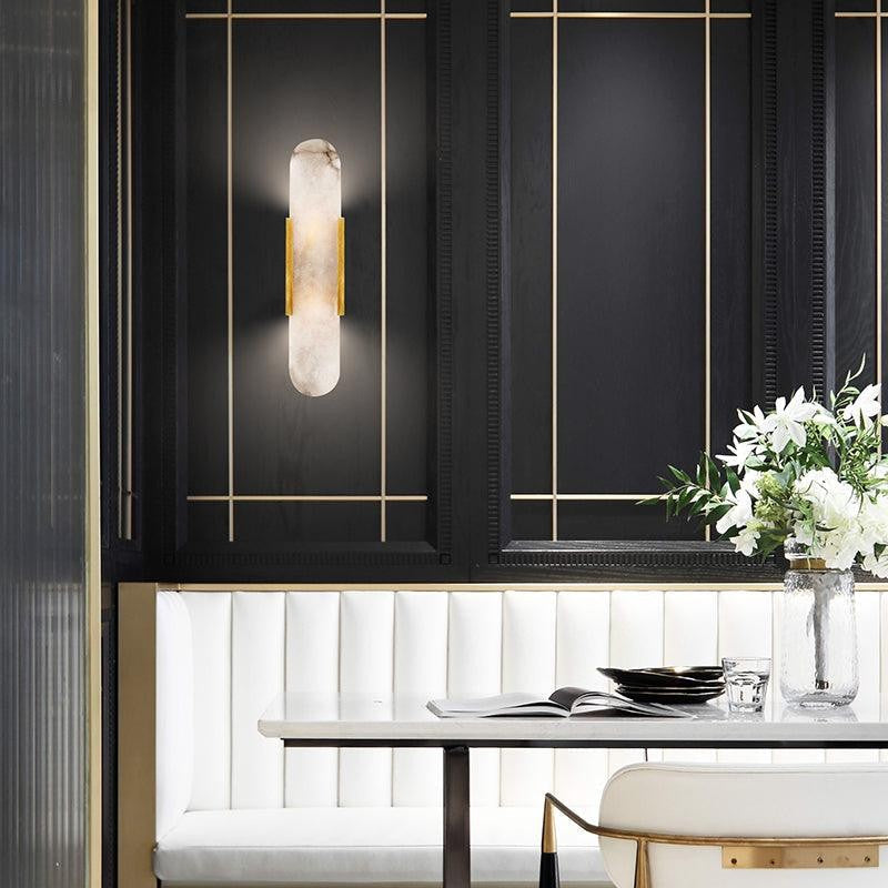 Melange Alabaster Wall Light, Bedroom Wall Sconce, detail 51