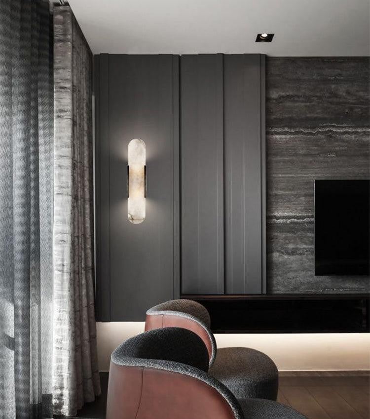 Melange Alabaster Wall Light, Bedroom Wall Sconce, detail 52