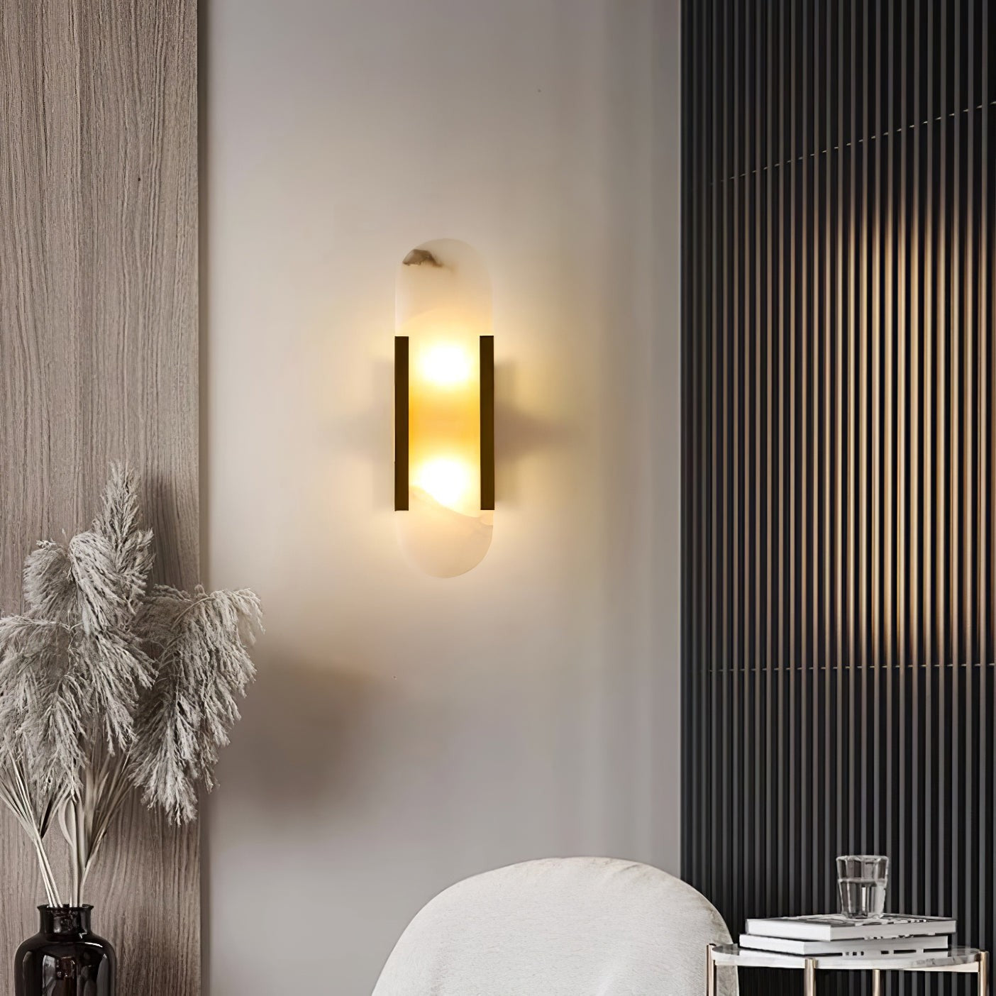 Melange Alabaster Wall Light, Bedroom Wall Sconce, detail 95