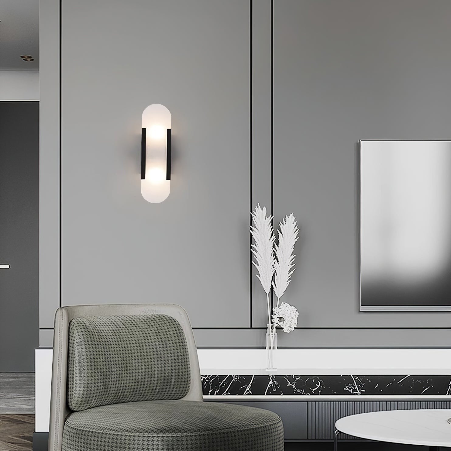 Melange Alabaster Wall Light, Bedroom Wall Sconce, detail 97