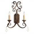 Serratina 2 Light 23" Tall Wall Light, Bedroom Wall Sconce, Dimensions: Height: 23"