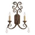 Serratina 2 Light 26" Tall Wall Light, Bedroom Wall Sconce, Dimensions: Height: 26"