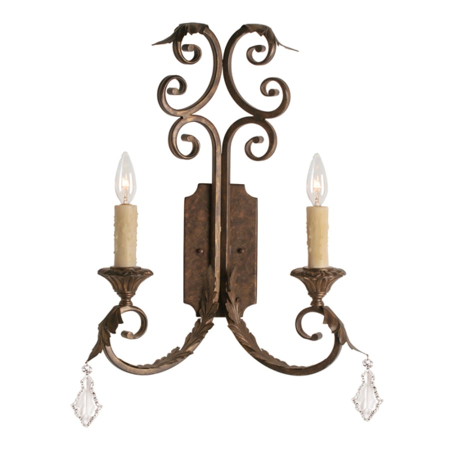 Serratina 2 Light 26" Tall Wall Light, Bedroom Wall Sconce, Dimensions: Height: 26"