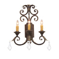 Serratina 3 Light 26" Tall Wall Light, Bedroom Wall Sconce, Dimensions: Height: 26"