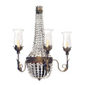 Crista 3 Light 34" Tall Wall Light, Bedroom Wall Sconce, Dimensions: Height: 34"