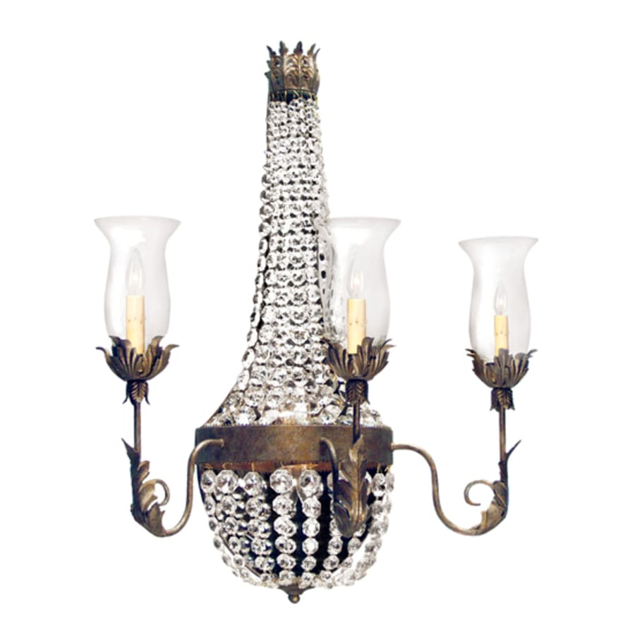 Crista 3 Light 34" Tall Wall Light, Bedroom Wall Sconce, Dimensions: Height: 34"