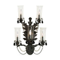 French 5 Light 28" Tall Wall Light, Bedroom Wall Sconce, Dimensions: Height: 28"