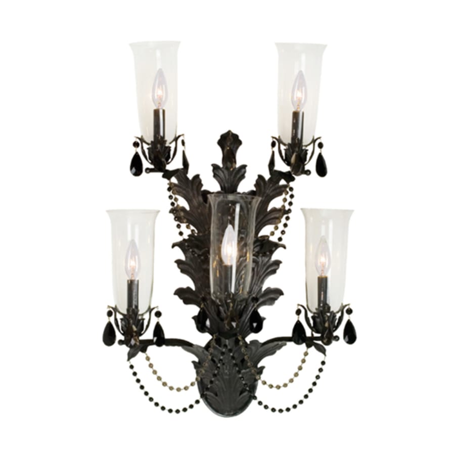 French 5 Light 28" Tall Wall Light, Bedroom Wall Sconce, Dimensions: Height: 28"